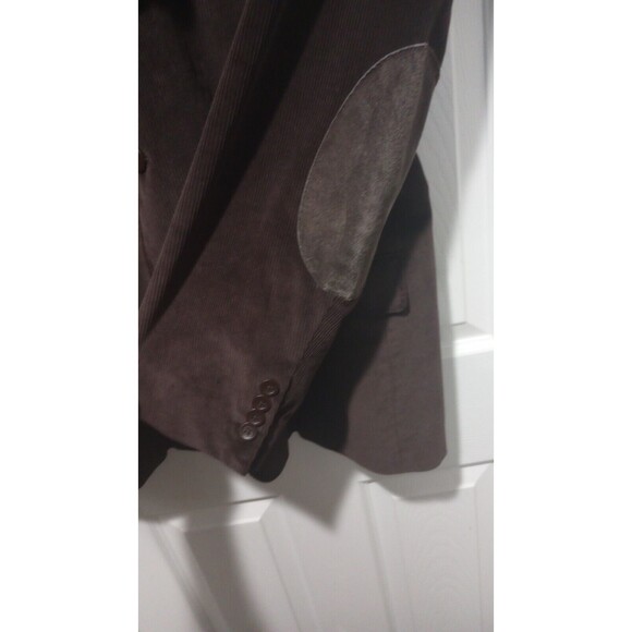 Stafford 46R Classic Fit CORDUROY w/ Elbow Patches Sport Coat Blazer Jacket Blue - Picture 3 of 12